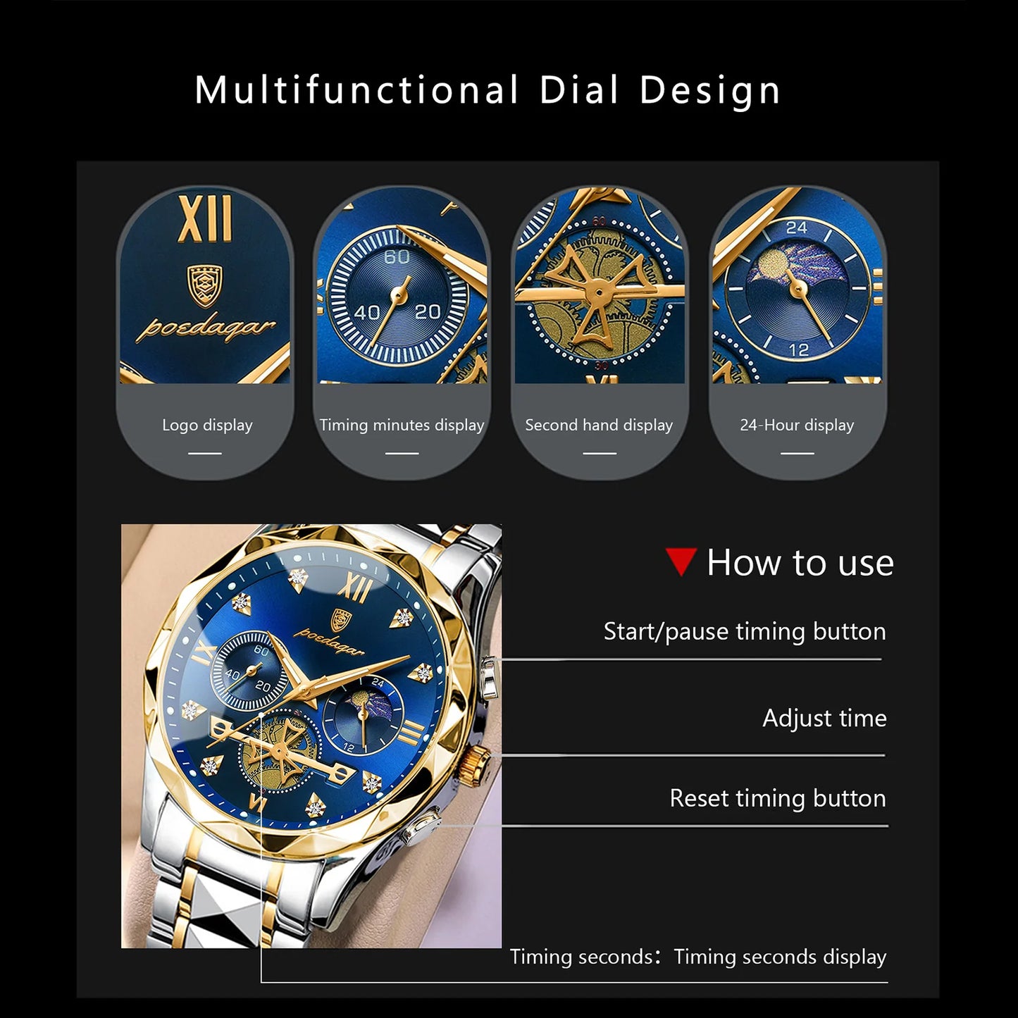 Luxury Man Watch Waterproof and Luminous My Store