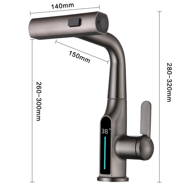 Waterfall Basin Faucet Digital My Store